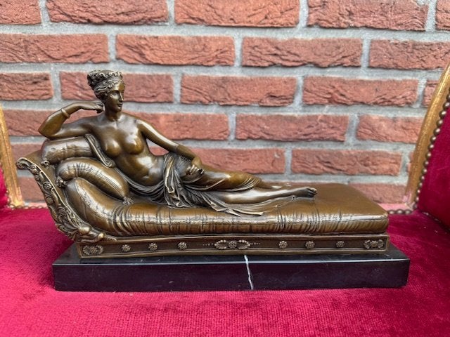 bronzen beeld, Pauline Bonaparte als Venus, Antiek en Kunst, Ophalen of Verzenden, Brons