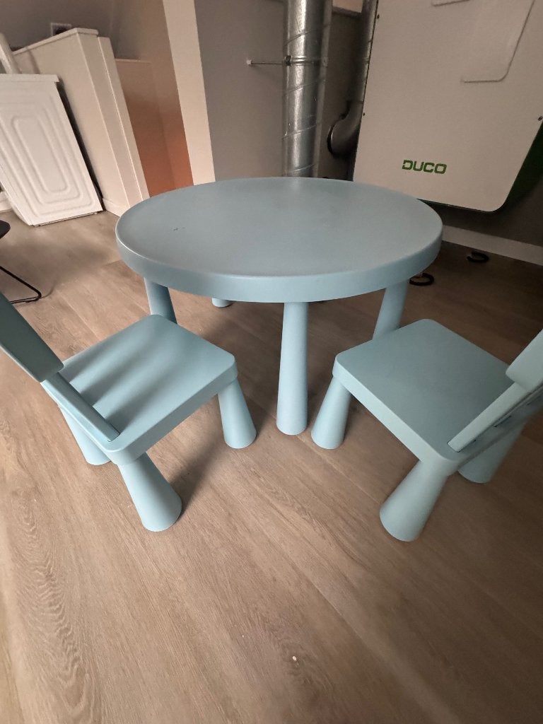 MAMMUT Kindertafel, binnen/buiten/lichtblauw, 85 cm, Ophalen, Gebruikt, Tafel(s)