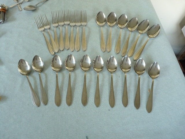 Los amefa bestek 6 soep - 8 vork- 10 dessertlepels, Huis en Inrichting, Ophalen of Verzenden, Zo goed als nieuw, Amefa, Rvs of Chroom