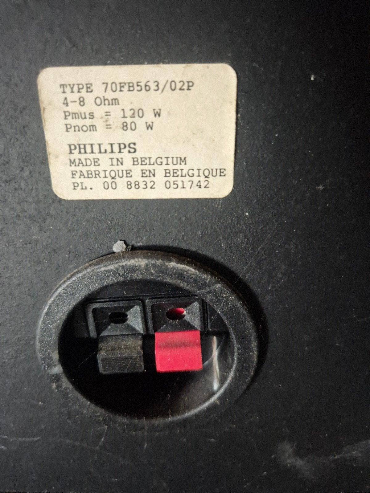 2 Philips FB563 luidsprekers - 120W, 4-8 Ohm, Stereo speakers, Philips, Gebruikt, Ophalen of Verzenden