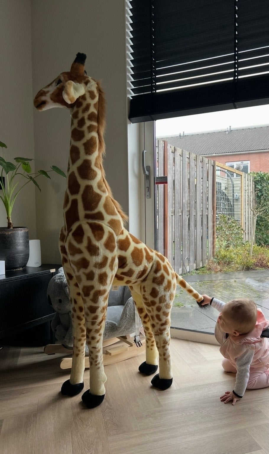 Grote decoratieve giraf knuffel - 135 cm, Ophalen, Overige merken, Giraf, Zo goed als nieuw