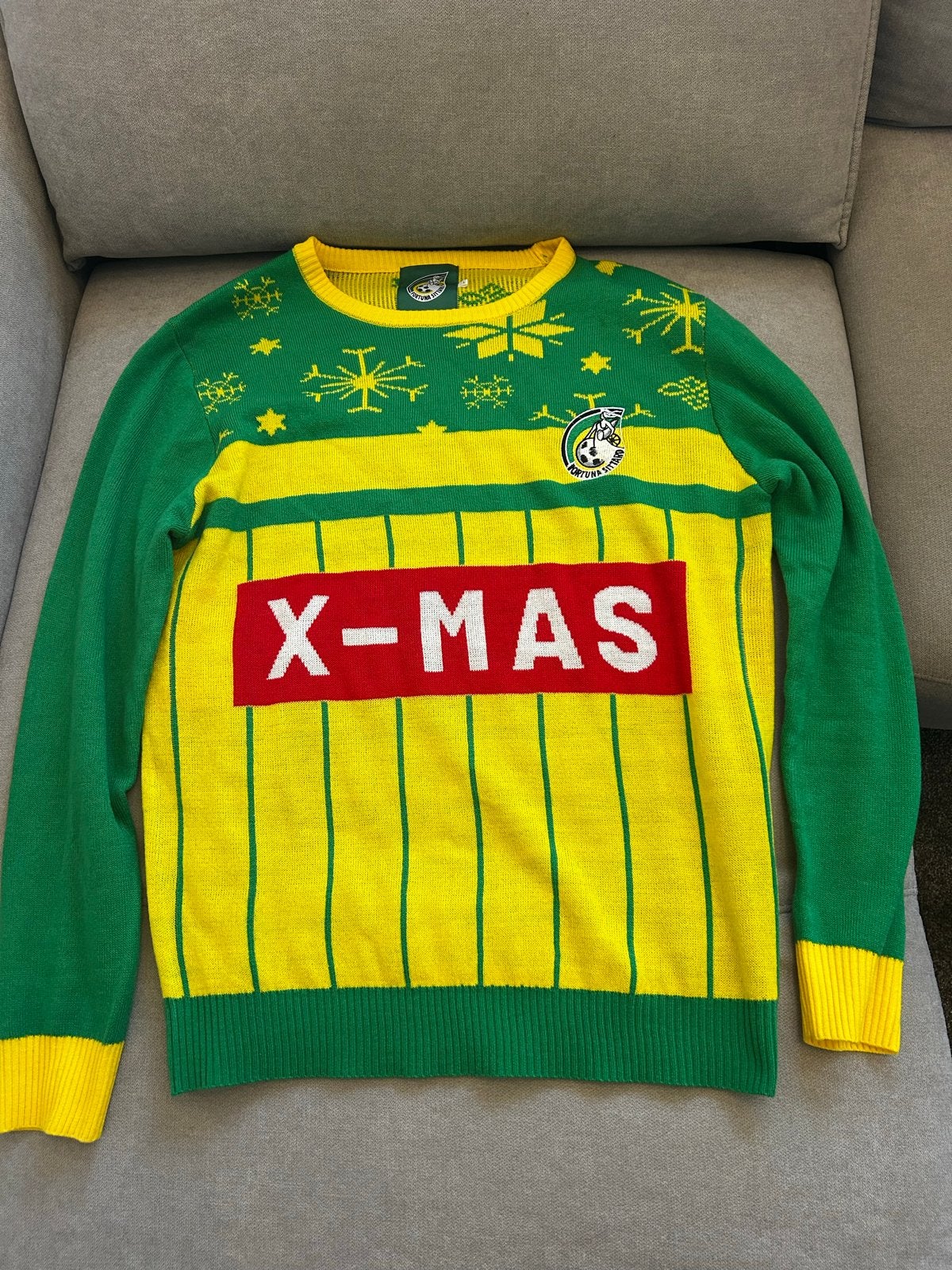 Fortuna Sittard Kersttrui - Zo goed als nieuw - Maat L, Ophalen of Verzenden, Zo goed als nieuw, Overige binnenlandse clubs, Overige typen