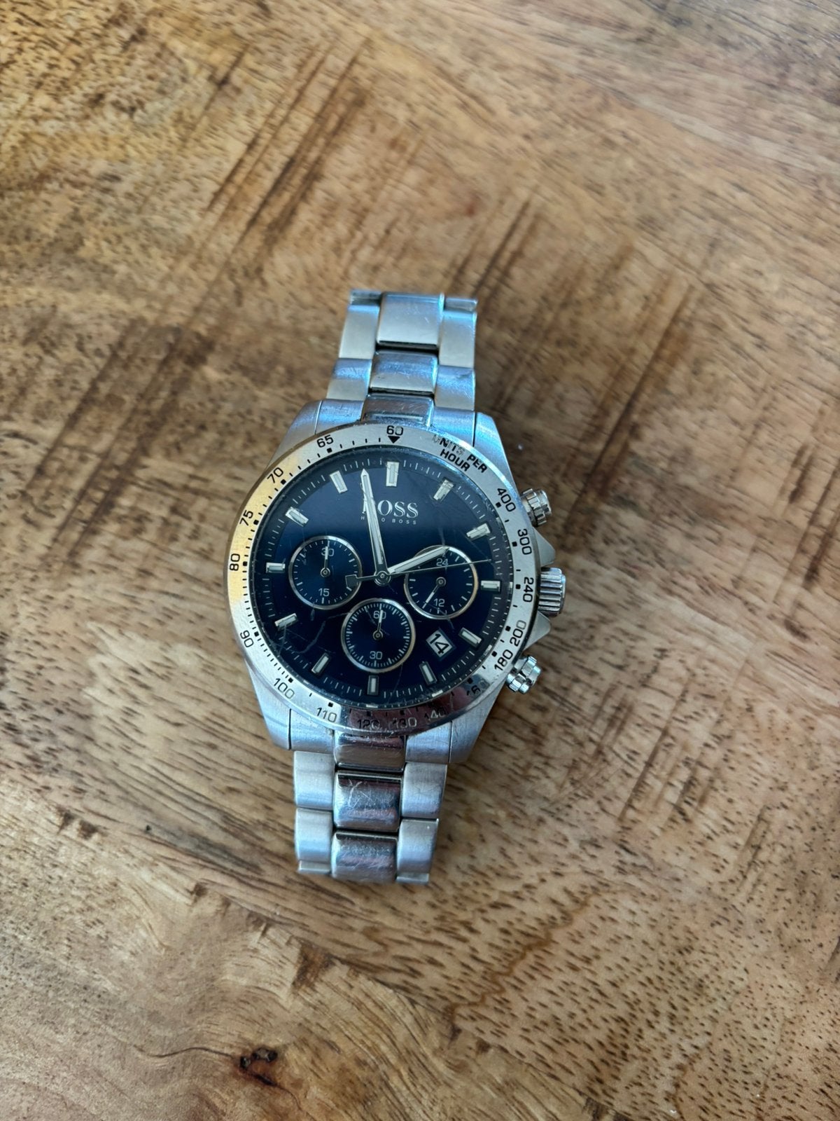Hugo Boss horloge, Ophalen, Zo goed als nieuw, Staal, Overige merken