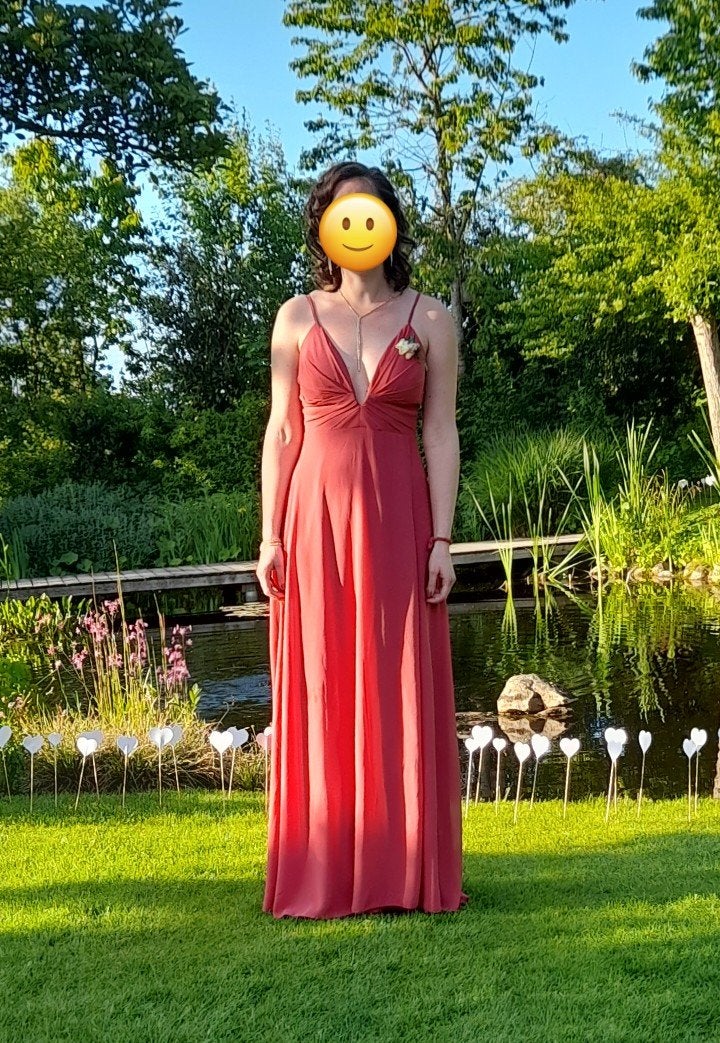 Hele mooie galajurk/bruiloftjurk/feestjurk maat s, oud roze., Pink boom paris, Galajurk, Ophalen of Verzenden, Zo goed als nieuw