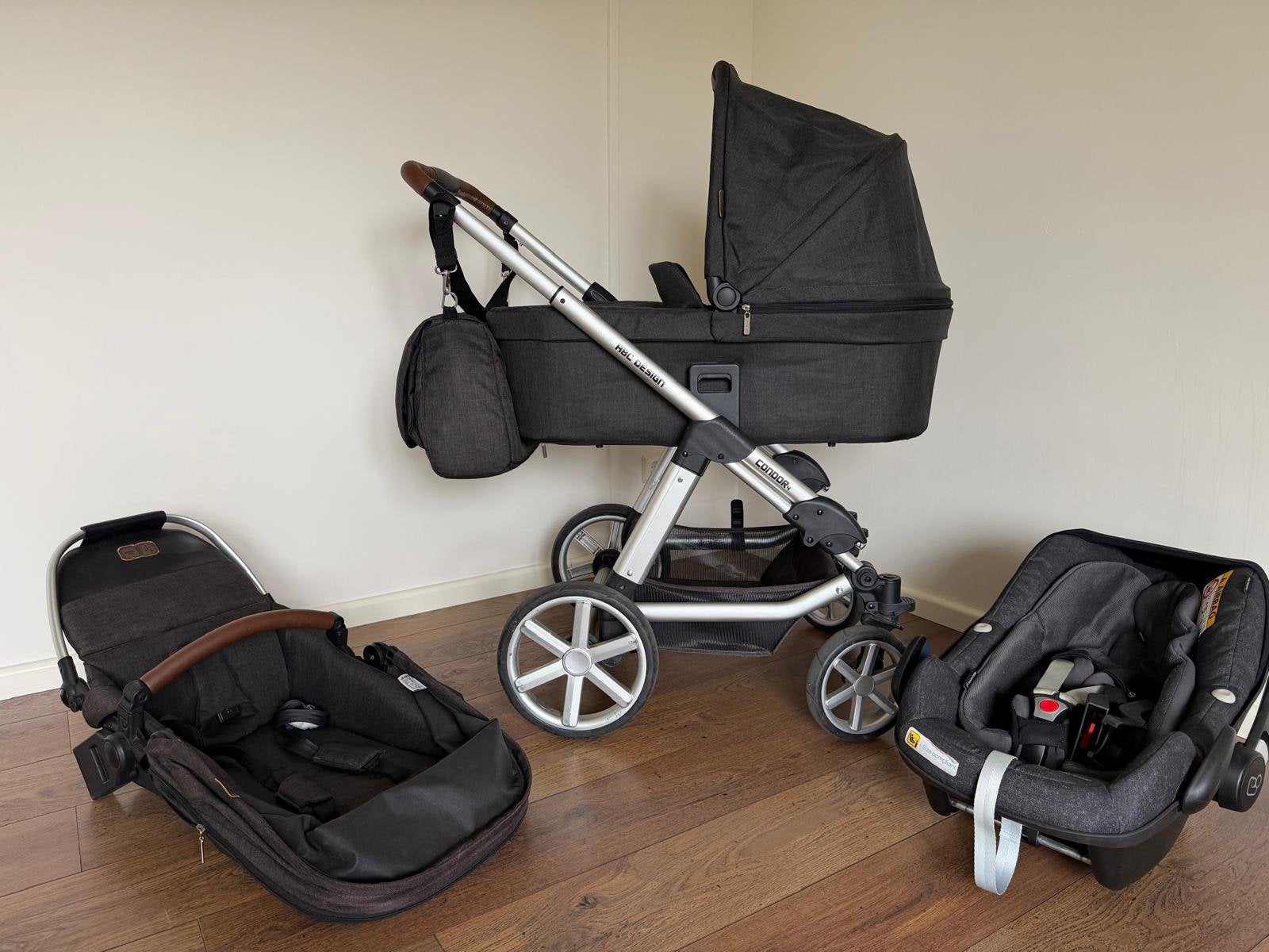 Combi Kinderwagen ABC Design 3in1 Condor 4 Air+accesoires, Kinderen en Baby's, Gebruikt, Combiwagen, Luchtbanden, Ophalen