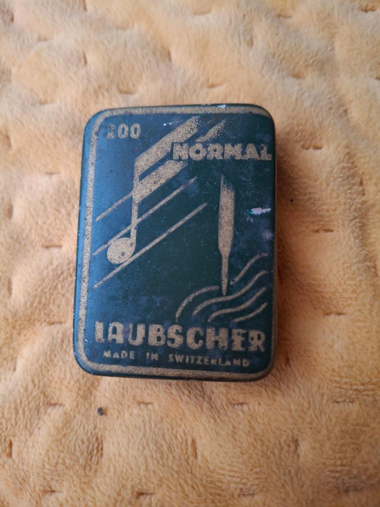 Vintage Laubscher grammofoon naalden Doosje  in Switzerland, Ophalen of Verzenden, Gebruikt, Overige soorten