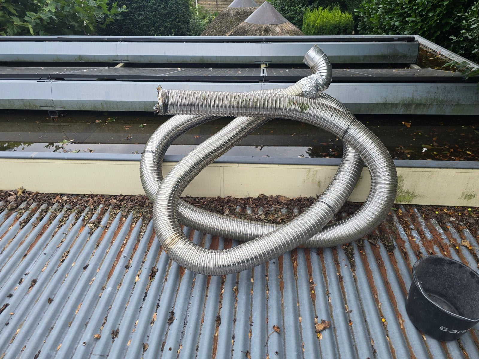 Flexibele rookafvoer 120mm, 10m lang voor houtkachel, Ophalen, Gebruikt