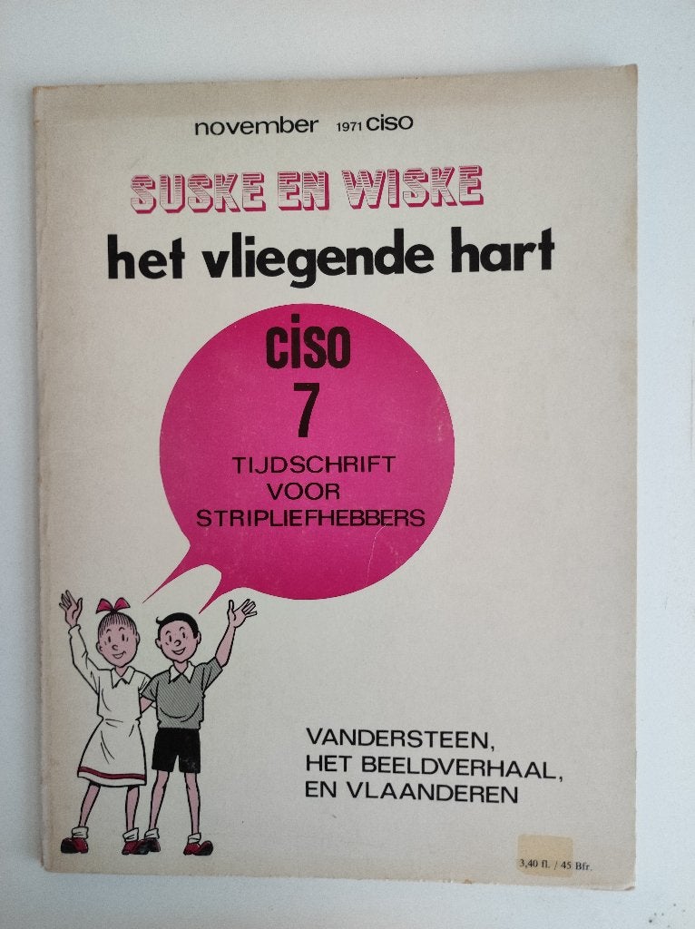 Suske en Wiske Ciso 7 Het vliegende hart uit 1972., Boeken, Gelezen, Willy Vandersteen, Eén stripboek, Ophalen of Verzenden