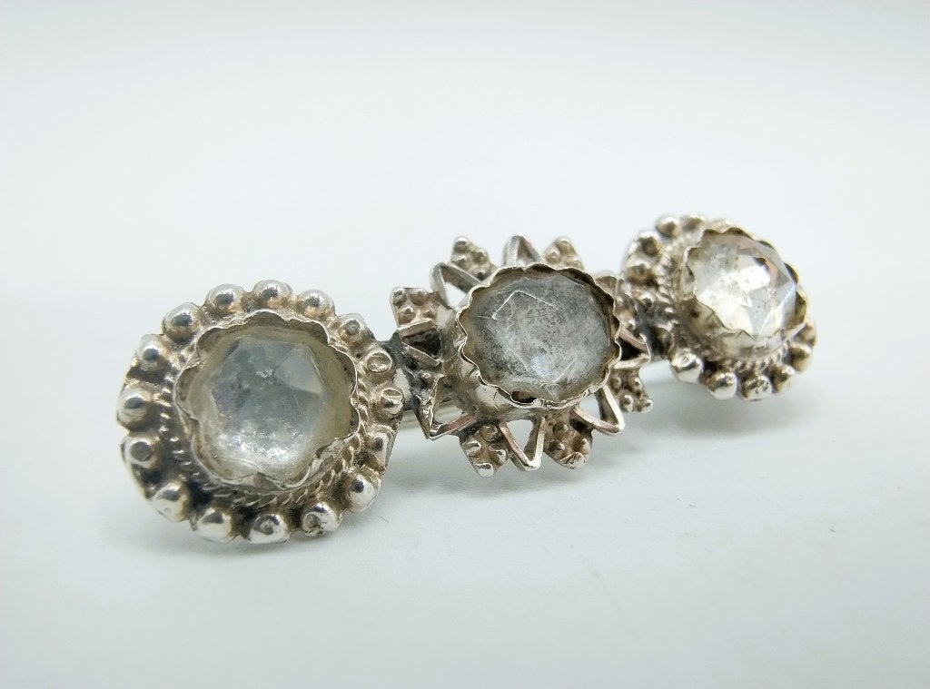 Zilveren broche met kristal, Met kristal, Gebruikt, Info@zilverwebsite.nl, Verzenden