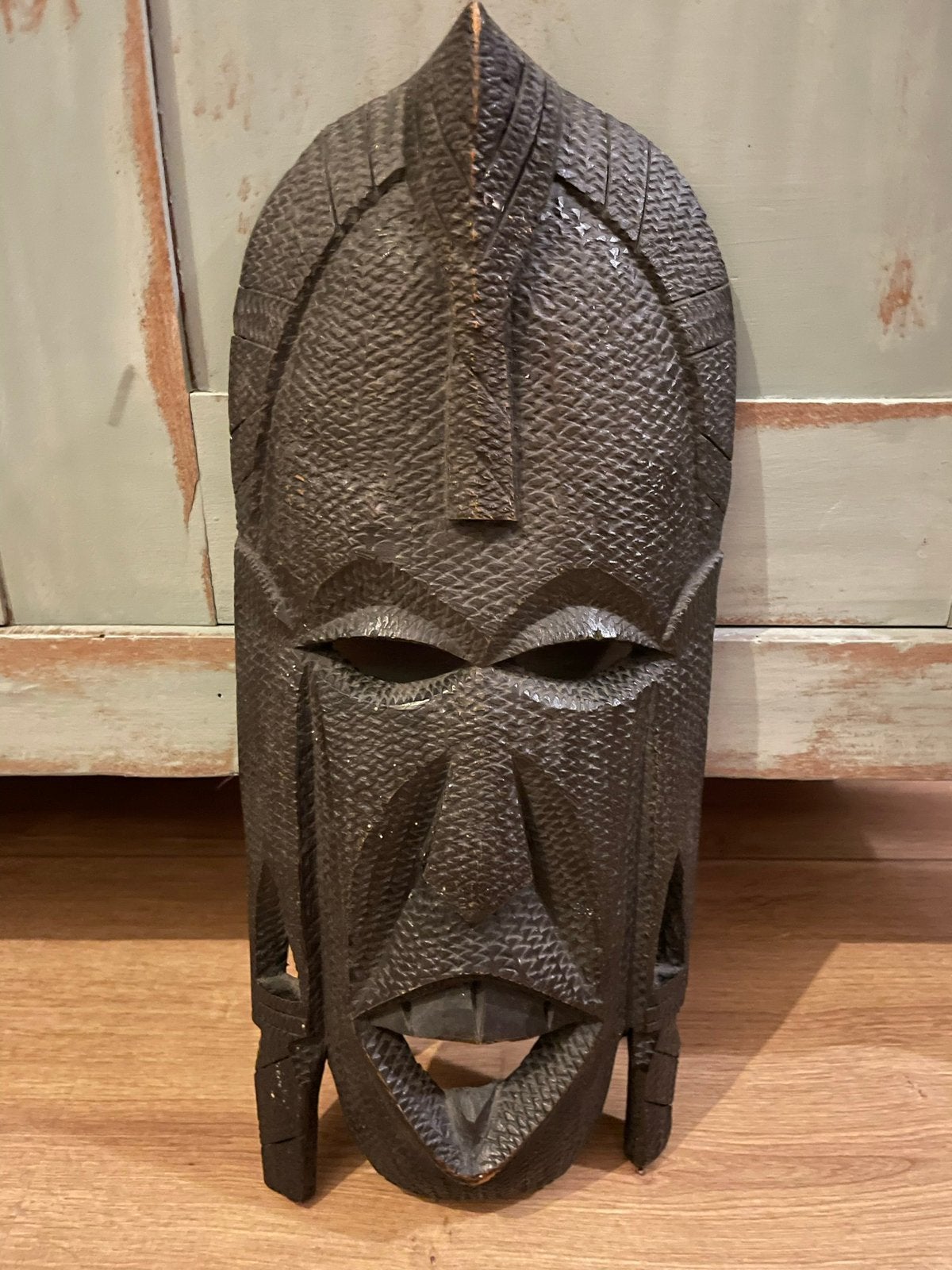 Masker hout Kenia Afrika houtsnijwerk, Ophalen of Verzenden