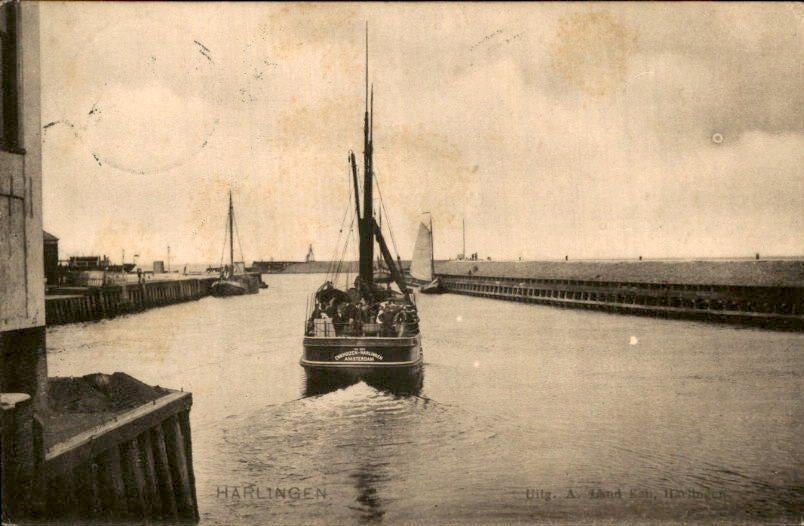 Harlingen, Ophalen of Verzenden, Voor 1920, Gelopen, Friesland