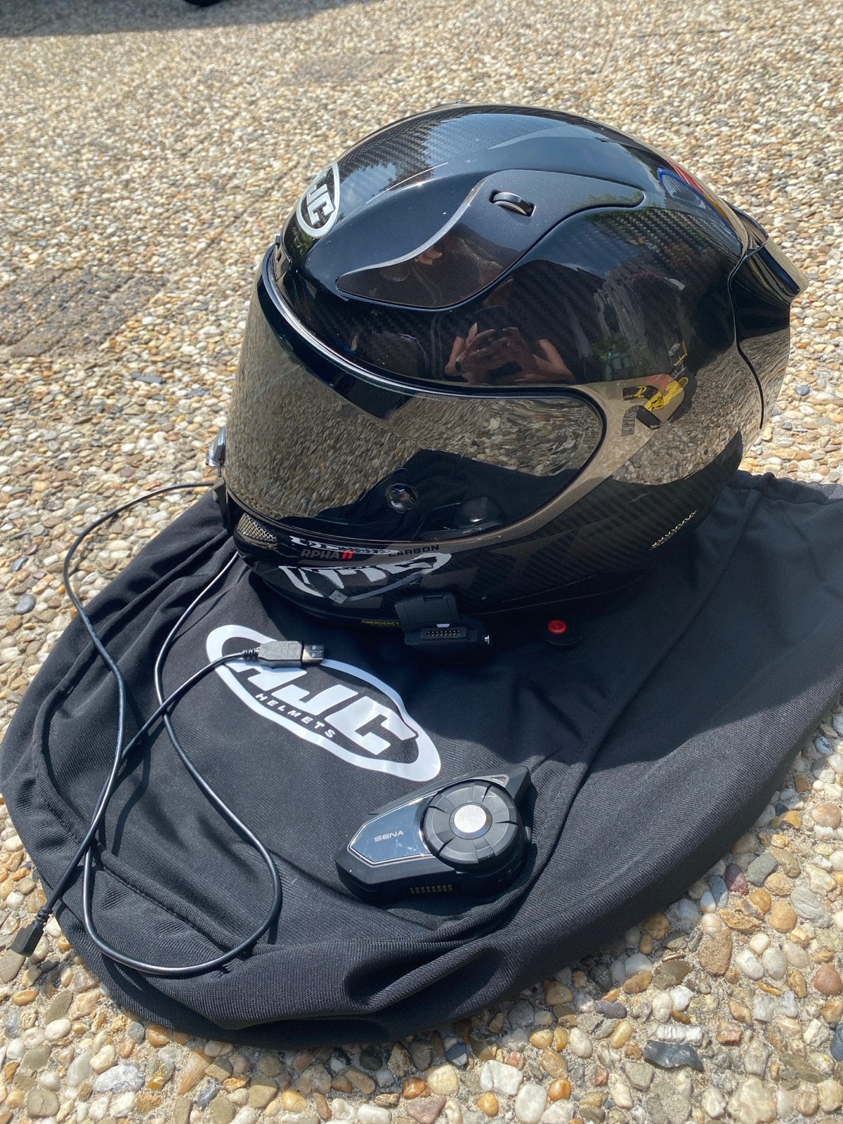 HJC RPHA 11 Carbon Integraalhelm mt xs met Sena Communicatie, XS, HJC, Ophalen of Verzenden, Integraalhelm