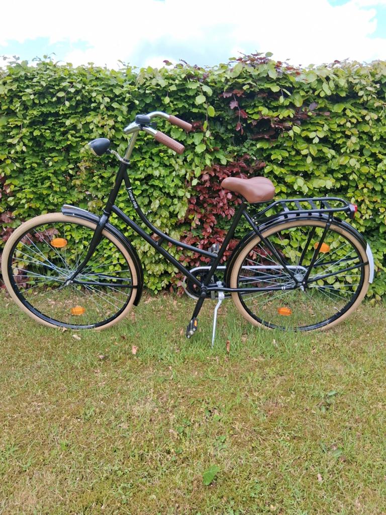 Damesfiets - Zwart met bruine accenten, Terugtraprem, 50 tot 53 cm, Ophalen, Overige merken