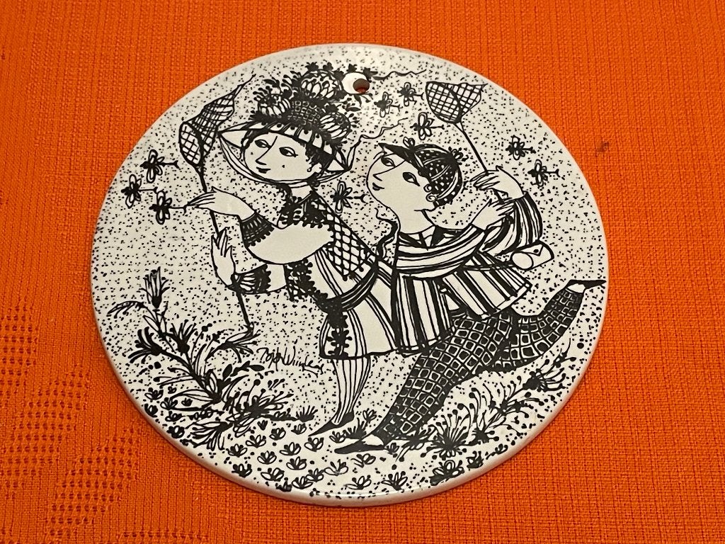 Vintage wandtegel - Augustus Nyhölle Denmark Bjørn Wiinblad, Ophalen