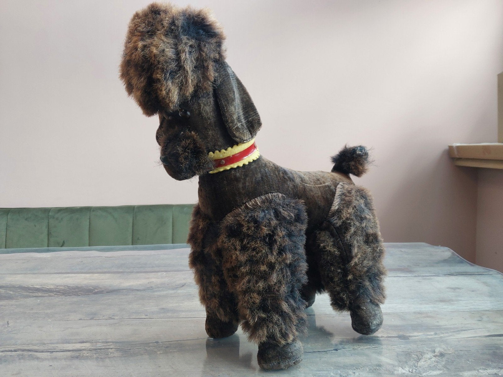 Vintage Steiff Poedel Jaren '50-'60 - 40+ cm hoog, Ophalen of Verzenden, Gebruikt