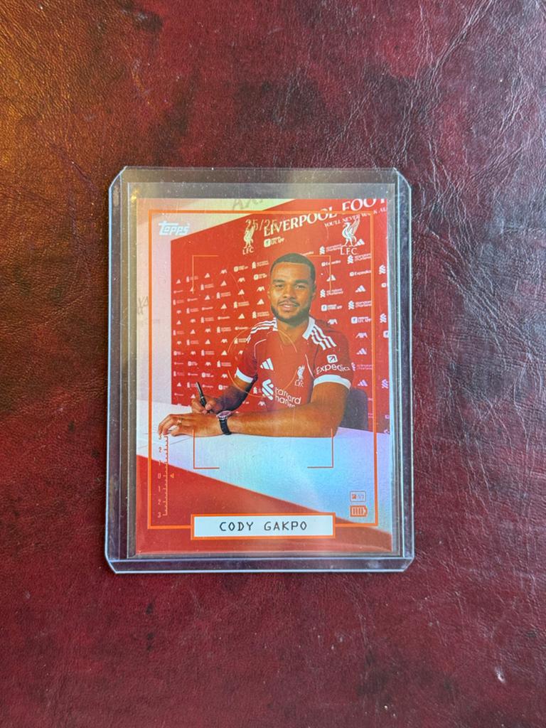 Cody Gakpo Liverpool Topps Spelerskaart 25/25, Ophalen of Verzenden, Zo goed als nieuw, Buitenlandse clubs, Spelerskaart