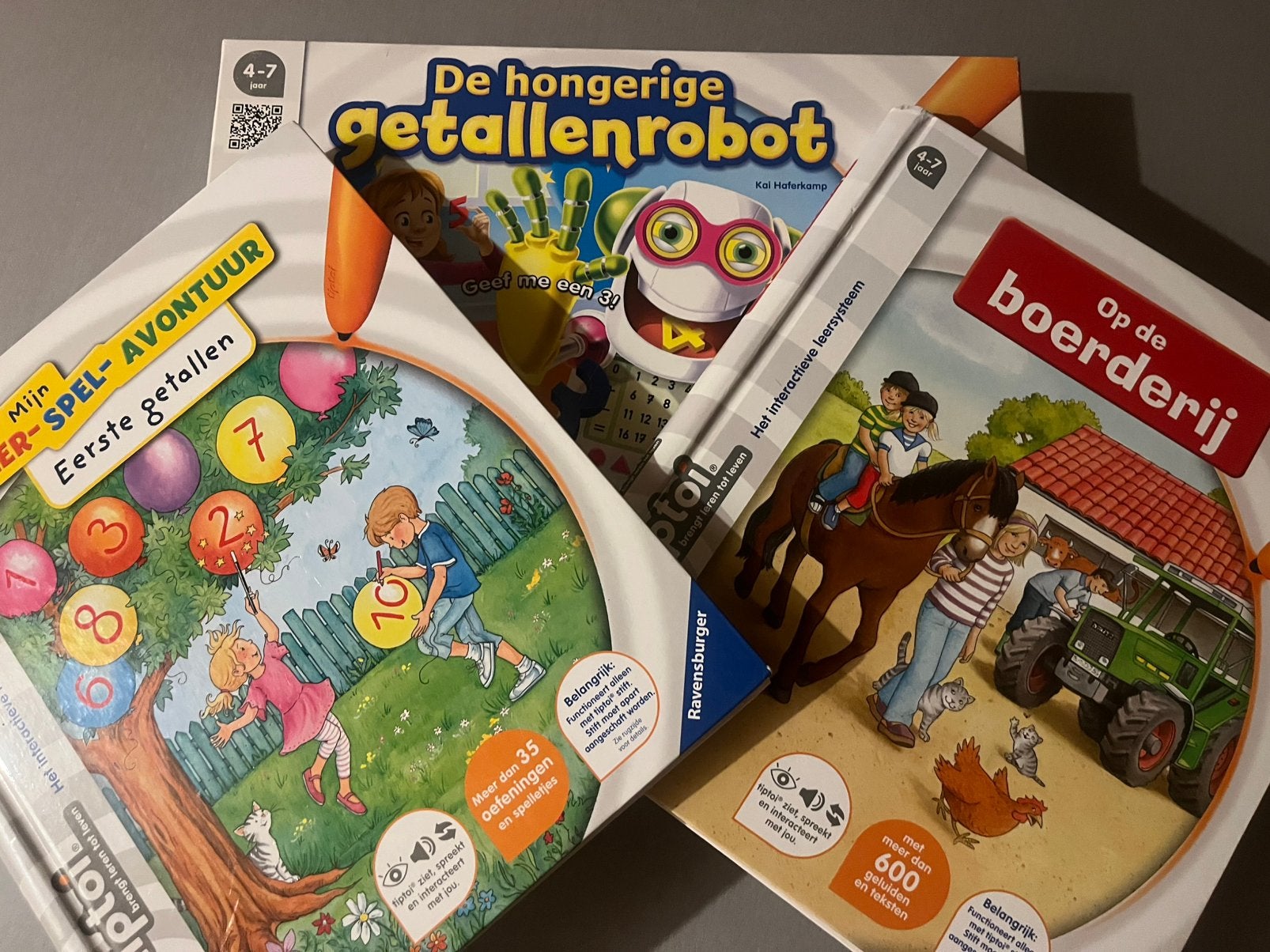 Tiptoi set 4 t/m 7 jaar - als nieuw, Ophalen of Verzenden, Zo goed als nieuw