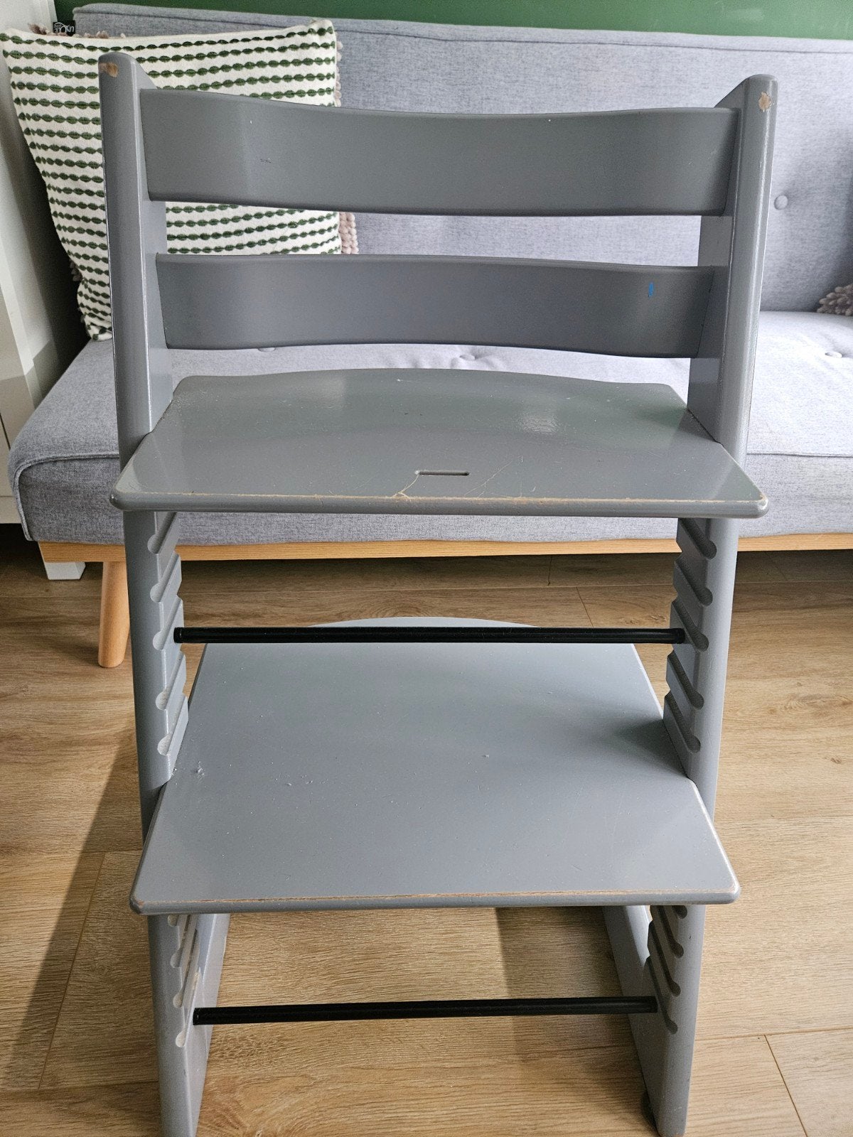 Stokke Tripp Trapp meegroeistoel grijs, Kinderen en Baby's, Kinderstoelen, Ophalen, Gebruikt, Meegroeistoel