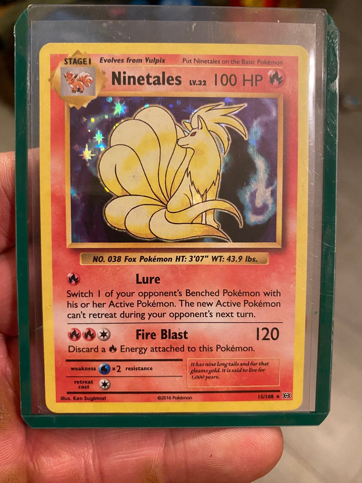 Ninetales holo vintage kaart, Verzenden, Zo goed als nieuw