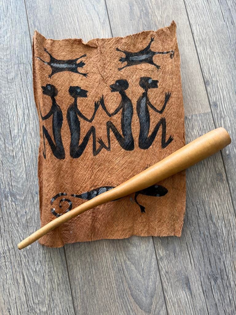 Peniskoker, koteka uit Papua New Guinea met doek, Antiek en Kunst, Kunst | Niet-Westerse kunst, Ophalen of Verzenden