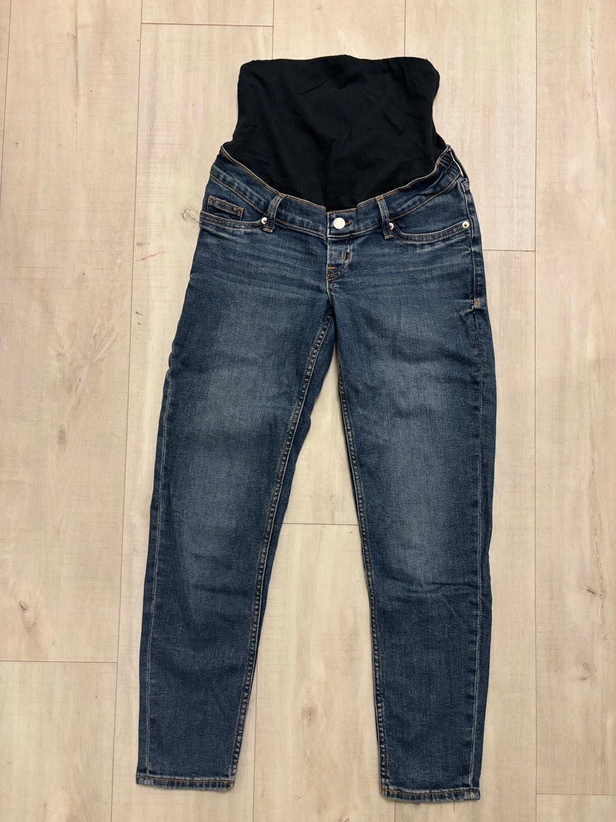 H&M Mama Zwangerschapsjeans - Maat XS, Blauw, Ophalen of Verzenden, Zo goed als nieuw, Maat 34 (XS) of kleiner