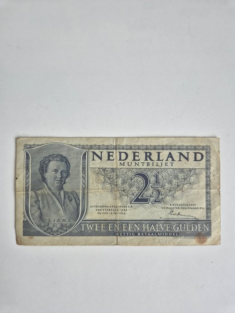 Nederlands bankbiljet van 21/2 gulden, Postzegels en Munten, Bankbiljetten | Nederland, Ophalen of Verzenden, 2½ gulden, Los biljet