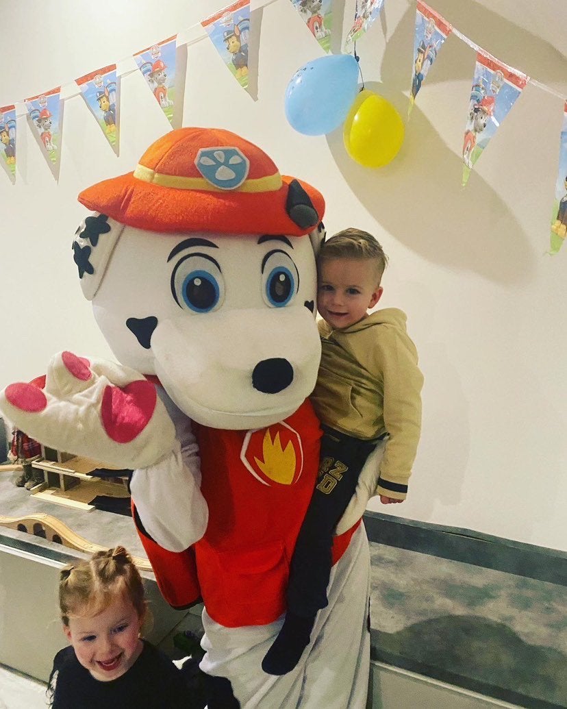 Marshall Paw Patrol mascotte met de allerleukste acteur, Ophalen, Zo goed als nieuw, Verjaardag