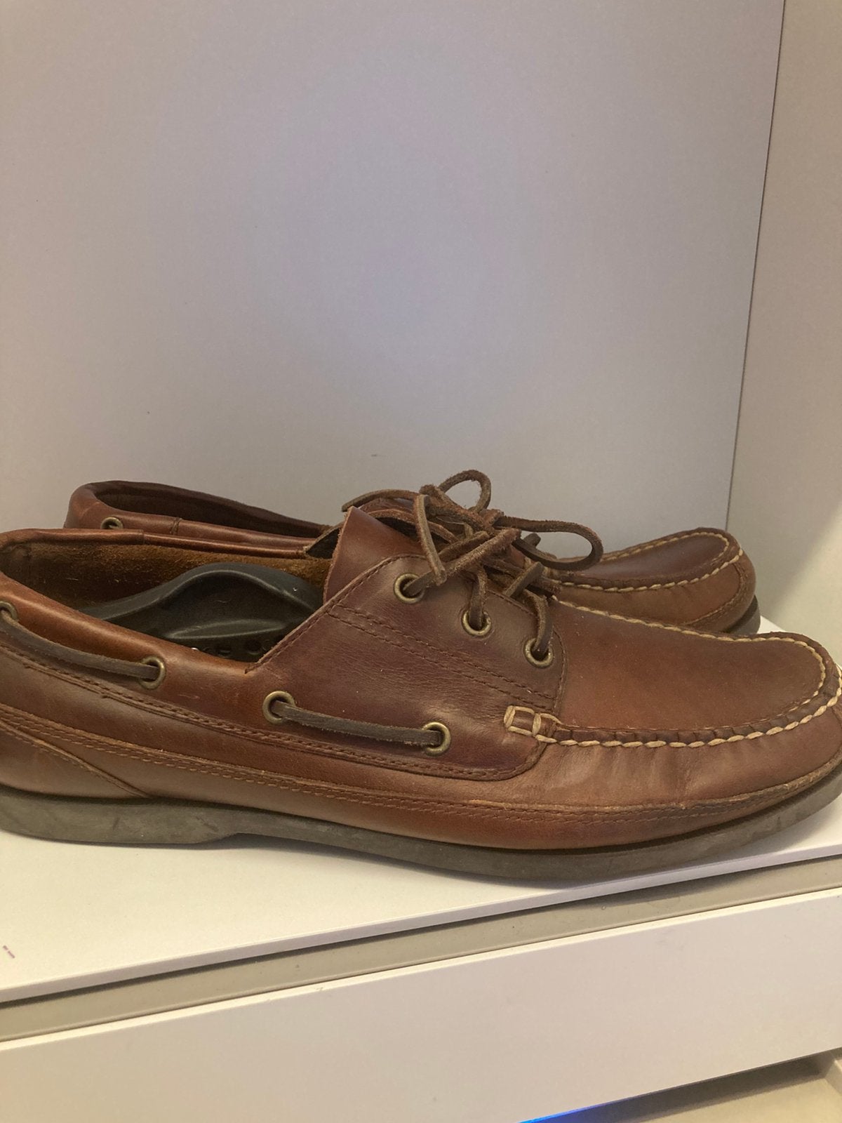 Bootschoenen maat 45 bruin leer van Woensel, Kleding | Heren, Verzenden, Zo goed als nieuw, Bruin