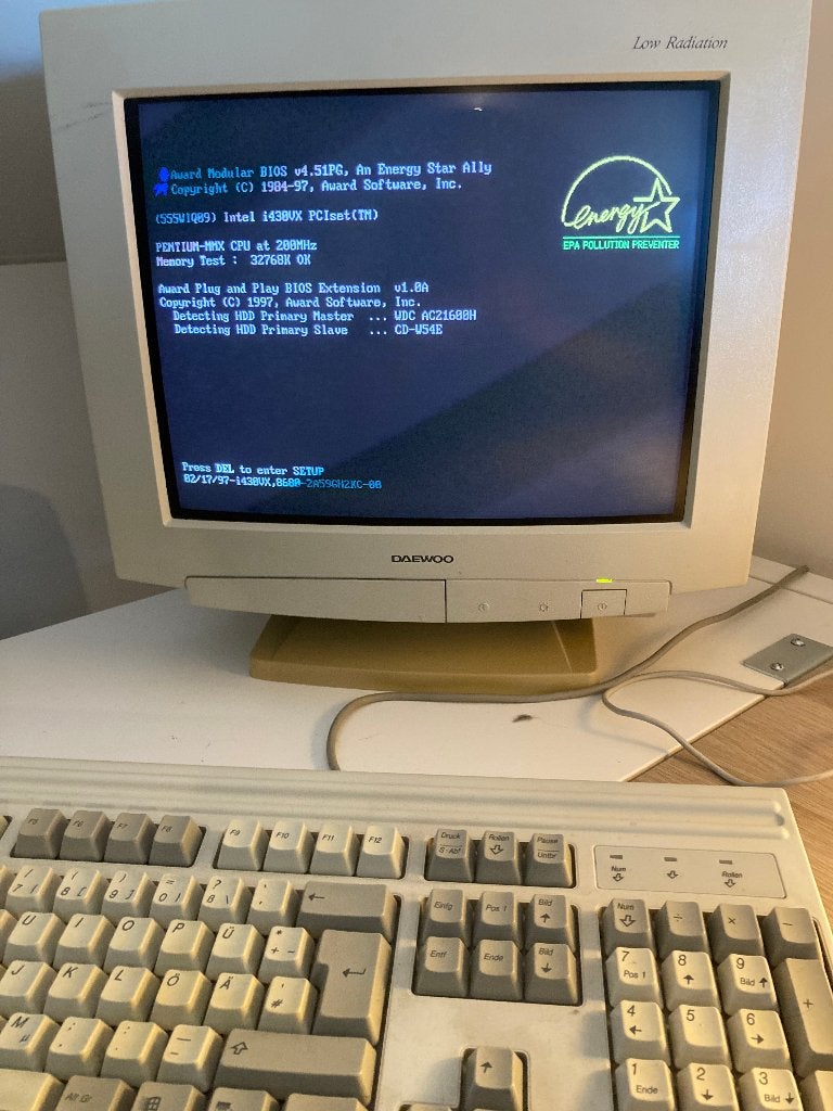 Retro PC Pentium mmx 200 mhz (period correct 1996/1997), Computers en Software, Ophalen