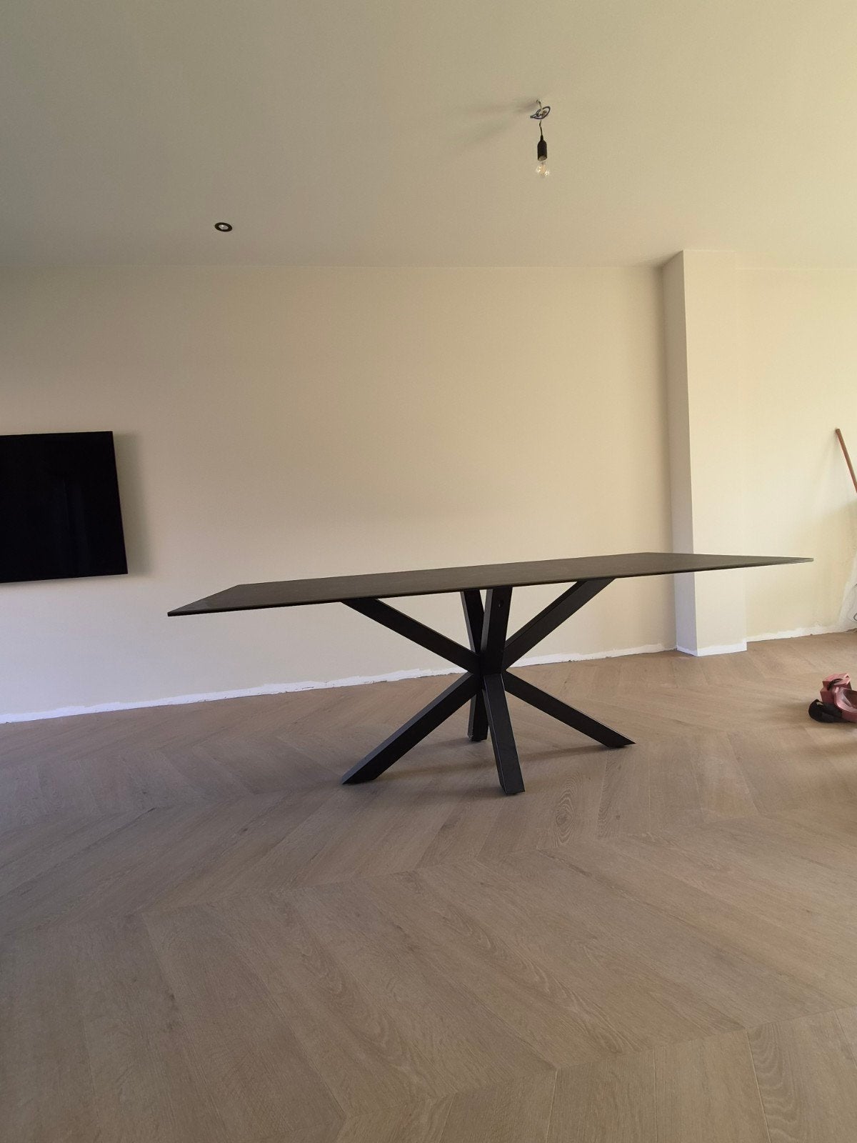 Complete meubelset: tafel, 6 velvet stoelen en fauteuil, Ophalen