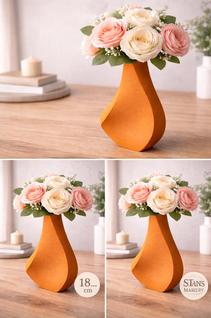 Moderne Design Vaas – 18 cm – Scandinavische Woondecoratie, Verzenden, Nieuw, Kunststof, Minder dan 50 cm