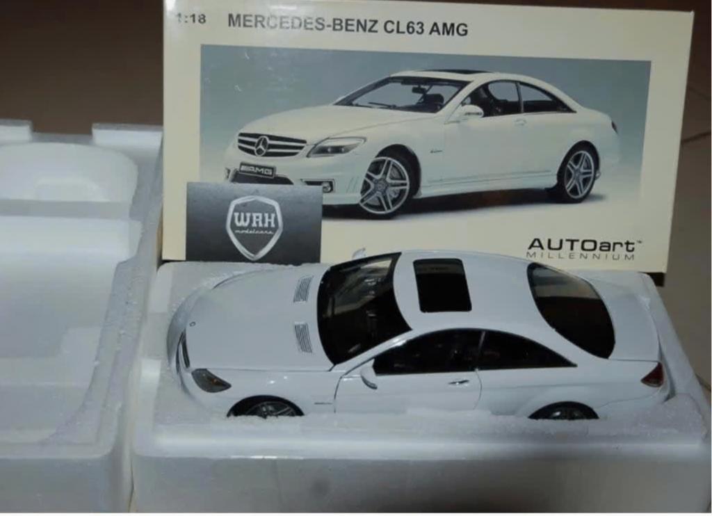 1:18 MERCEDES CL 63 AMG white Autoart 76167 UNIEK WRH, Hobby en Vrije tijd, Modelauto's | 1:18, Verzenden, Zo goed als nieuw, Auto