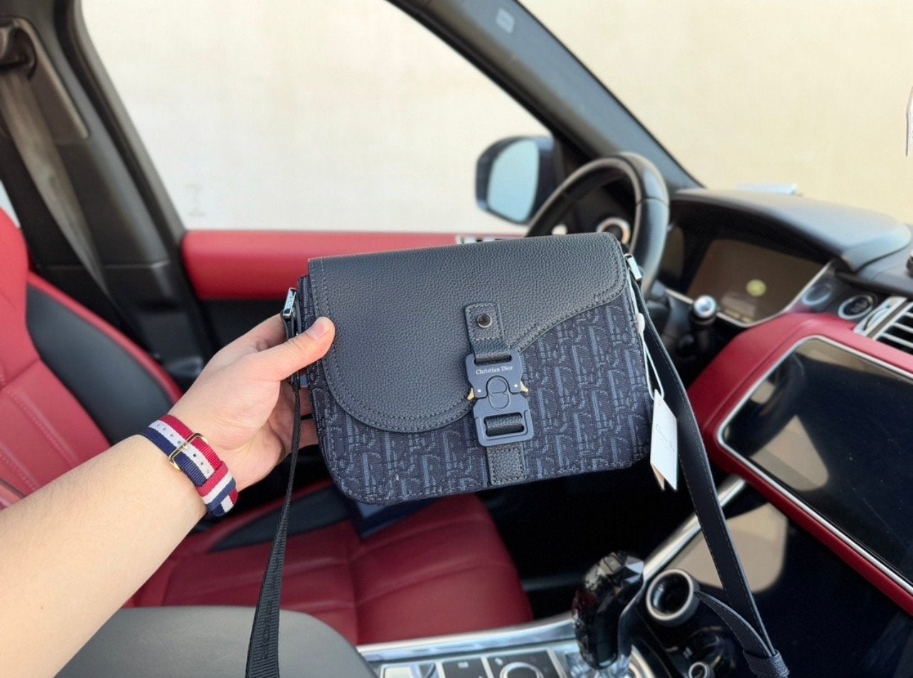 Dior Saddle Messenger Bag - Blauw Oblique Jacquard, Sieraden, Tassen en Uiterlijk, Overige merken, Blauw, Nieuw, Ophalen of Verzenden
