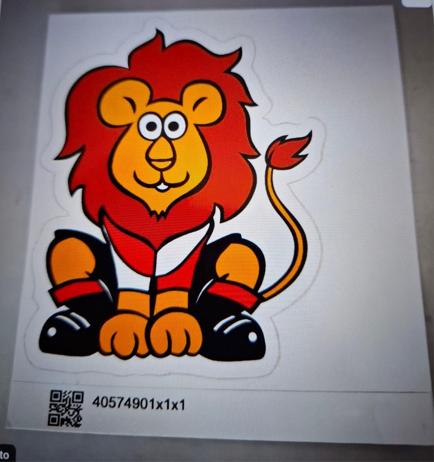 Sticker Leeuw in Feyenootdtenue, Ophalen of Verzenden, Nieuw, Sport