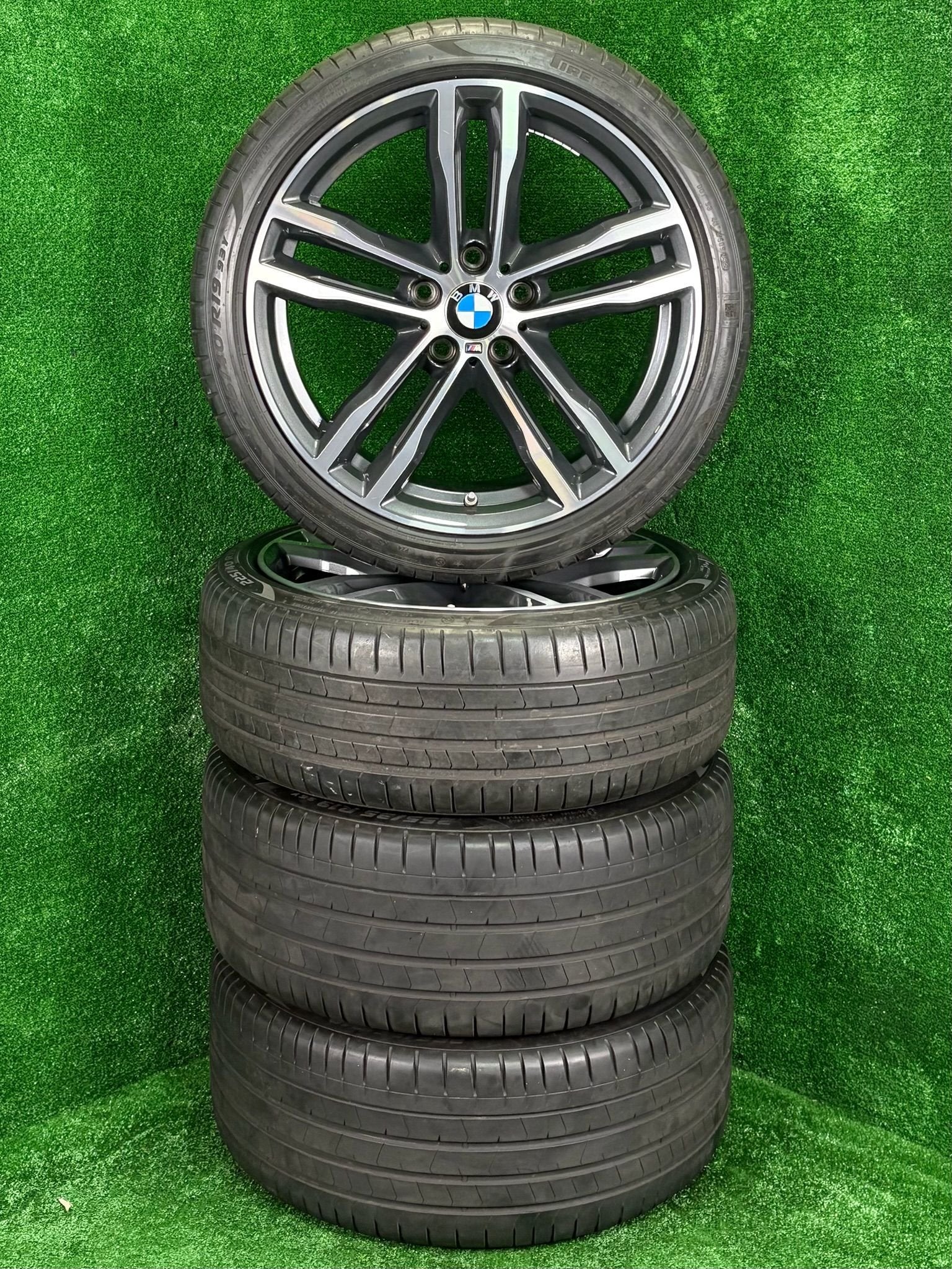 Originele 19 inch BMW 704M velgen met banden 3-serie f30 f31, 19 inch, Gebruikt, -, -