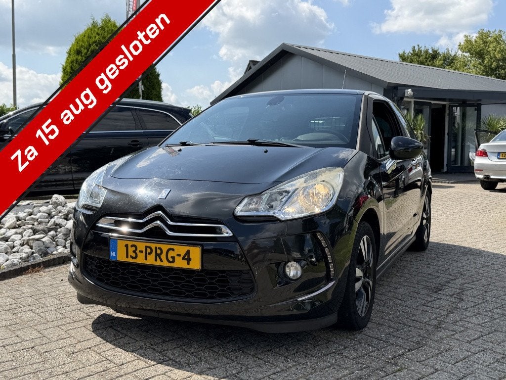 Citroën DS3 1.6 Benzine So Chic 2011 Zwart Sportvelgen Clim, Euro 5, Stof, 4 cilinders, Zwart