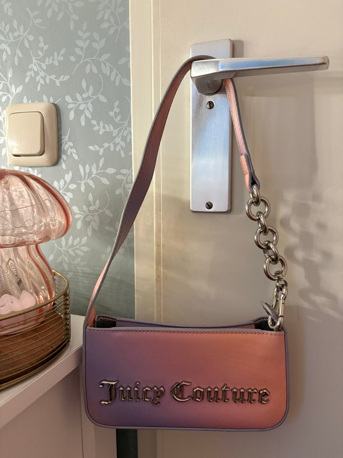 Juicy Couture Schoudertasje - Roze/Paars Ombre, Sieraden, Tassen en Uiterlijk, Ophalen of Verzenden, Zo goed als nieuw, Roze, Schoudertasje