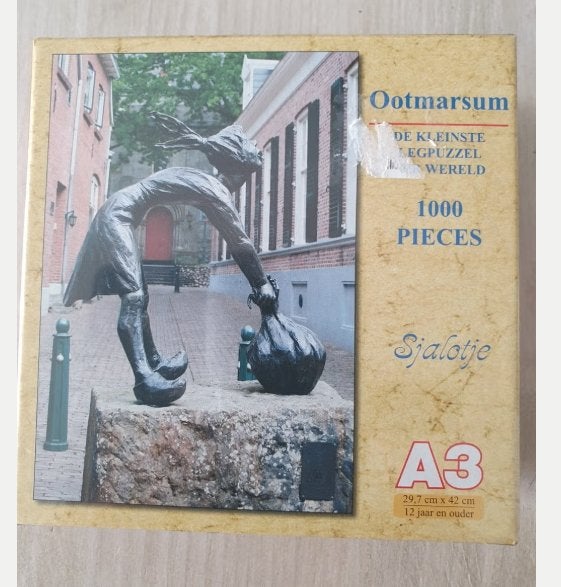 A3 mini puzzel - Ootmarsum- Sjalotje, Ophalen of Verzenden, Minder dan 500 stukjes, Nieuw, Legpuzzel