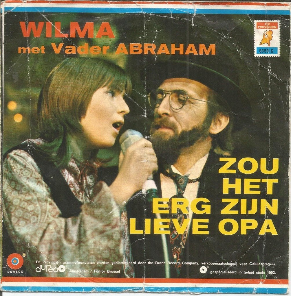 Wilma & Vader Abraham : Zou het erg zijn lieve opa (1971), Gebruikt, Fotohoes, 7 inch, Ophalen of Verzenden