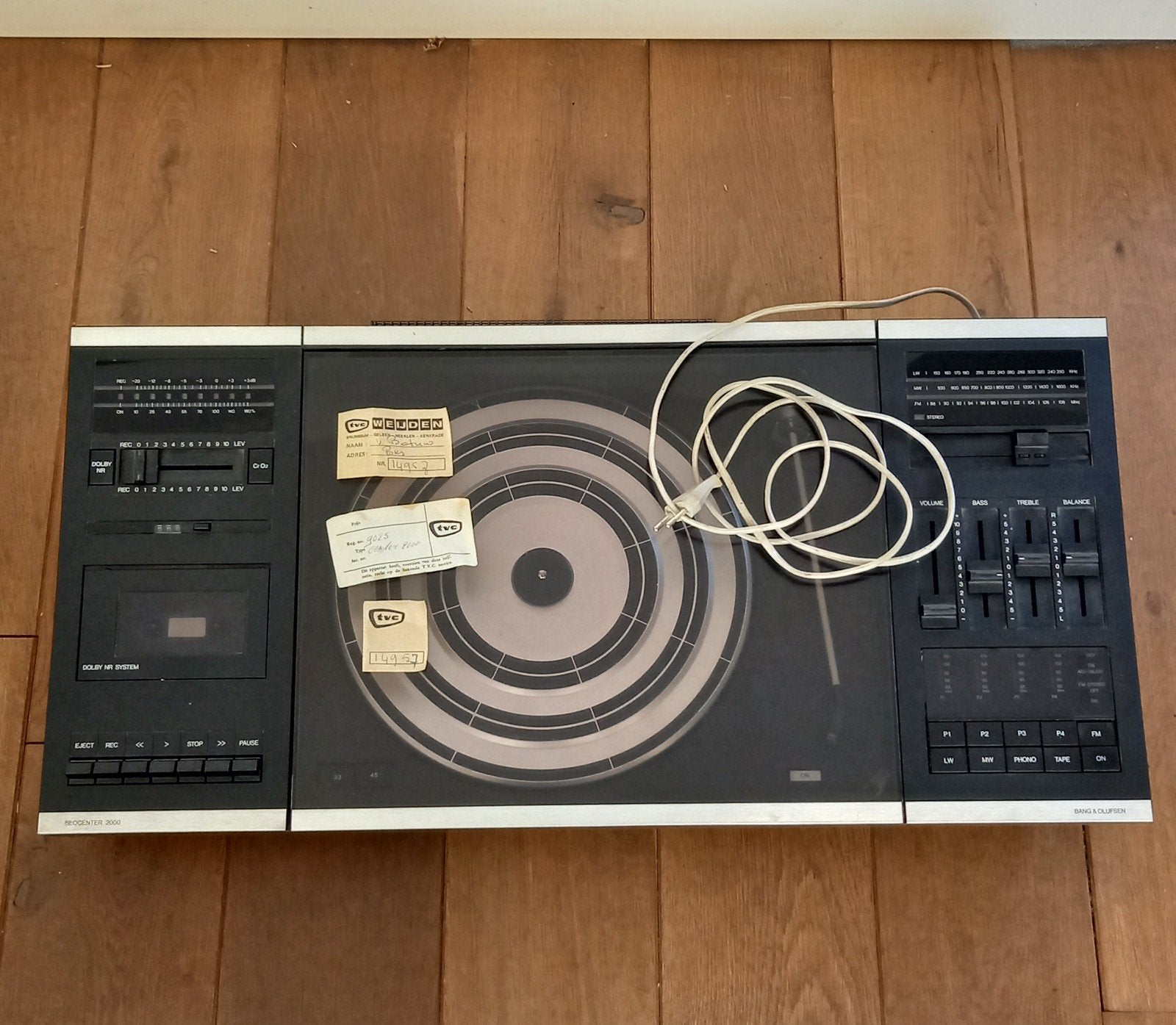 Bang & Olufsen Beocenter 2000 OPKNAPPER met org. boxen, Ophalen, Gebruikt, Cassettedeck, Bang & Olufsen