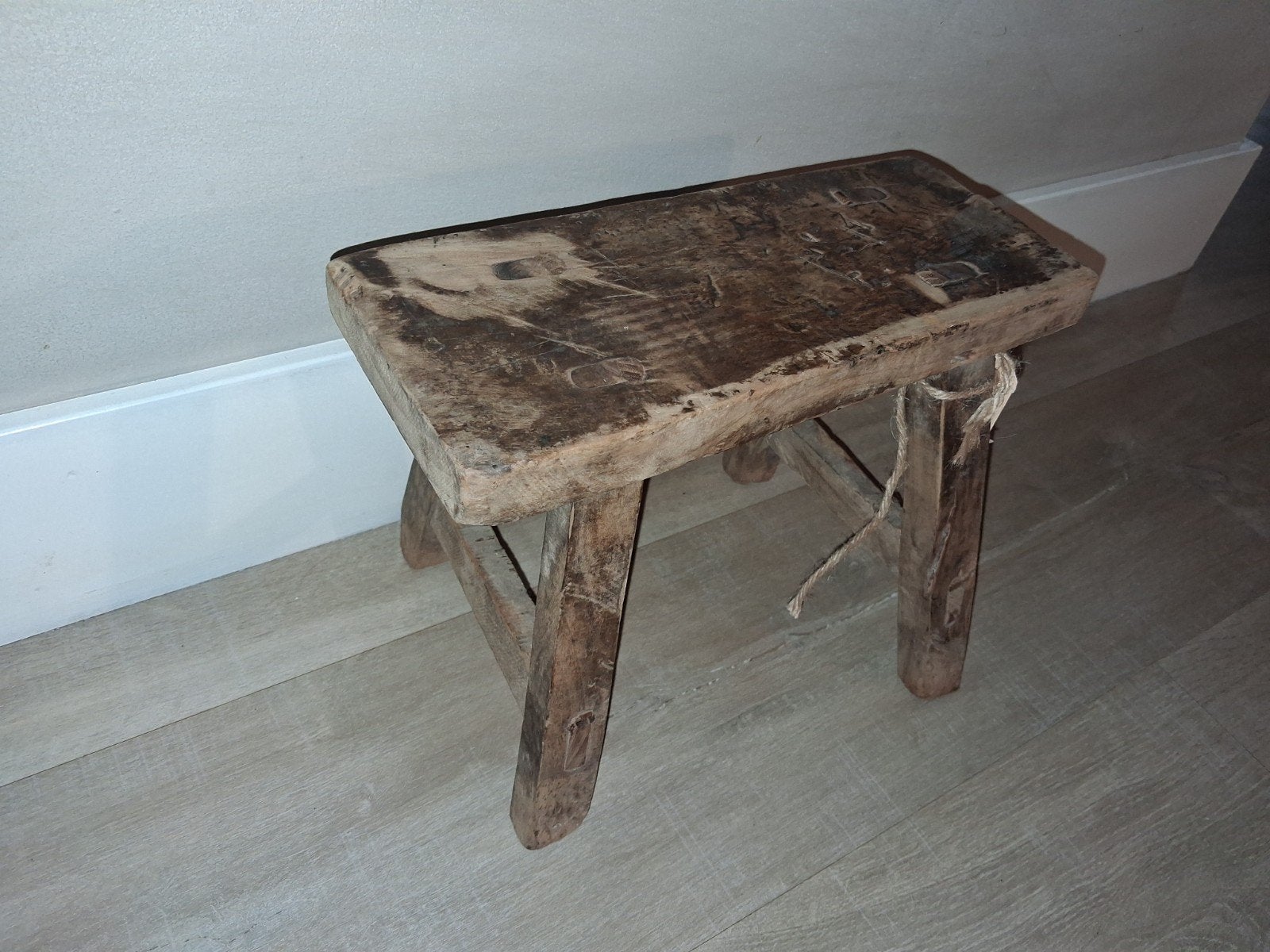 vensterbank krukje , sfeervol oud hout look, geleefs sober, Ophalen of Verzenden, Nieuw, Hout