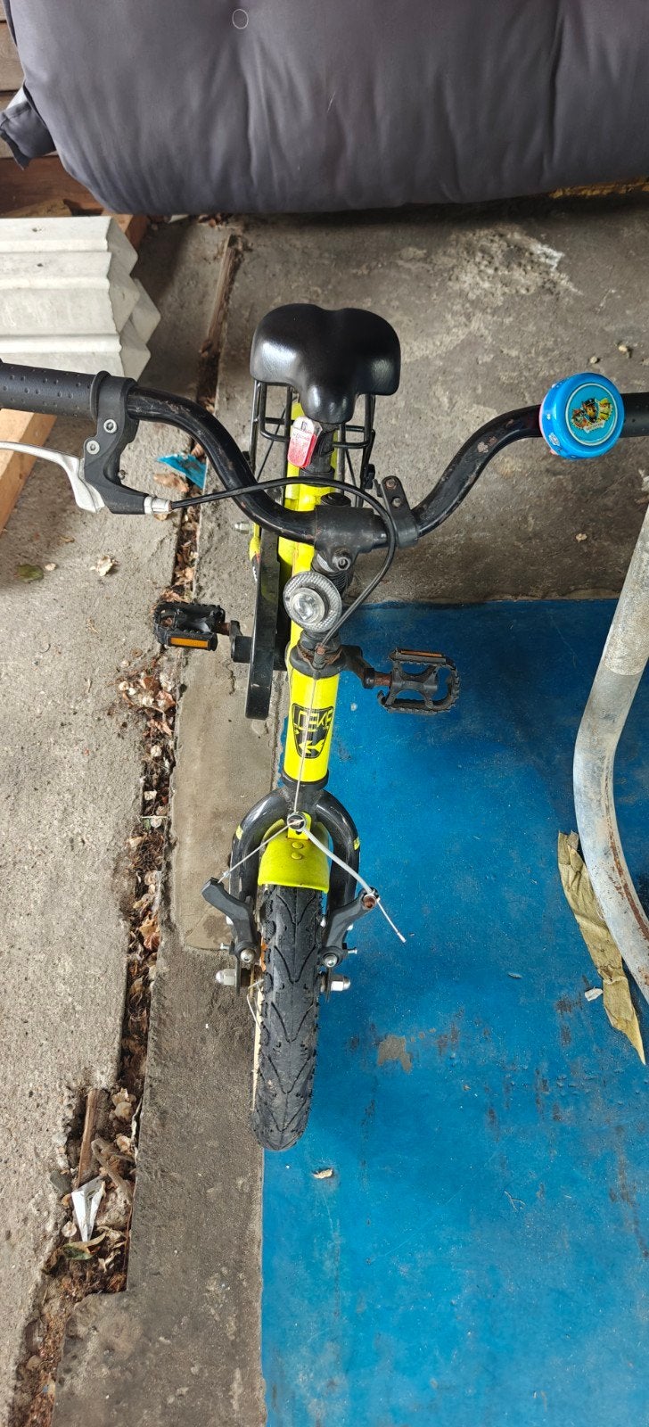 Loekie Snake 12 inch kinderfiets - Geel, Ophalen, Terugtraprem, Gebruikt, Loekie
