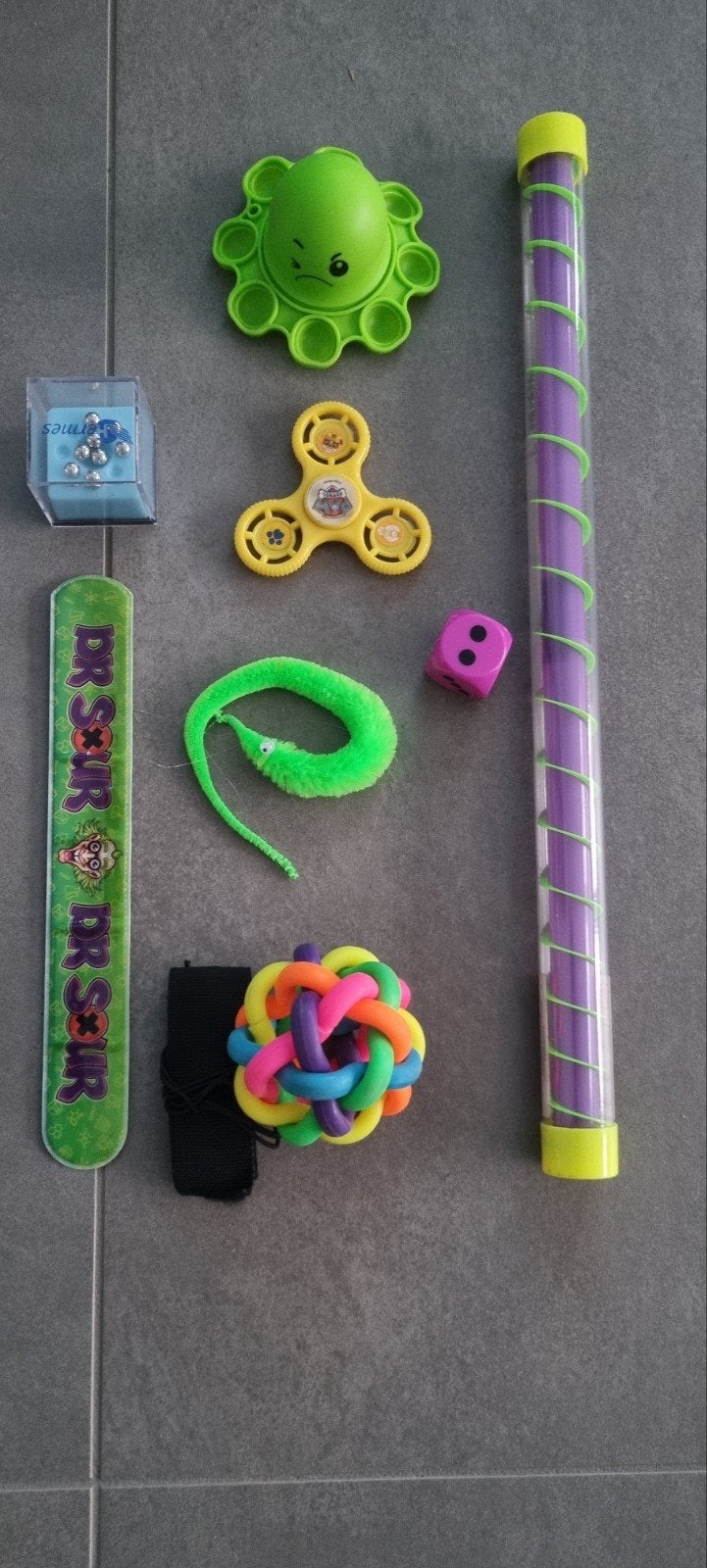 Fidget speelgoed set: Fidget spinner, pop-it, worm en meer, Ophalen of Verzenden, Gebruikt, Jongen of Meisje