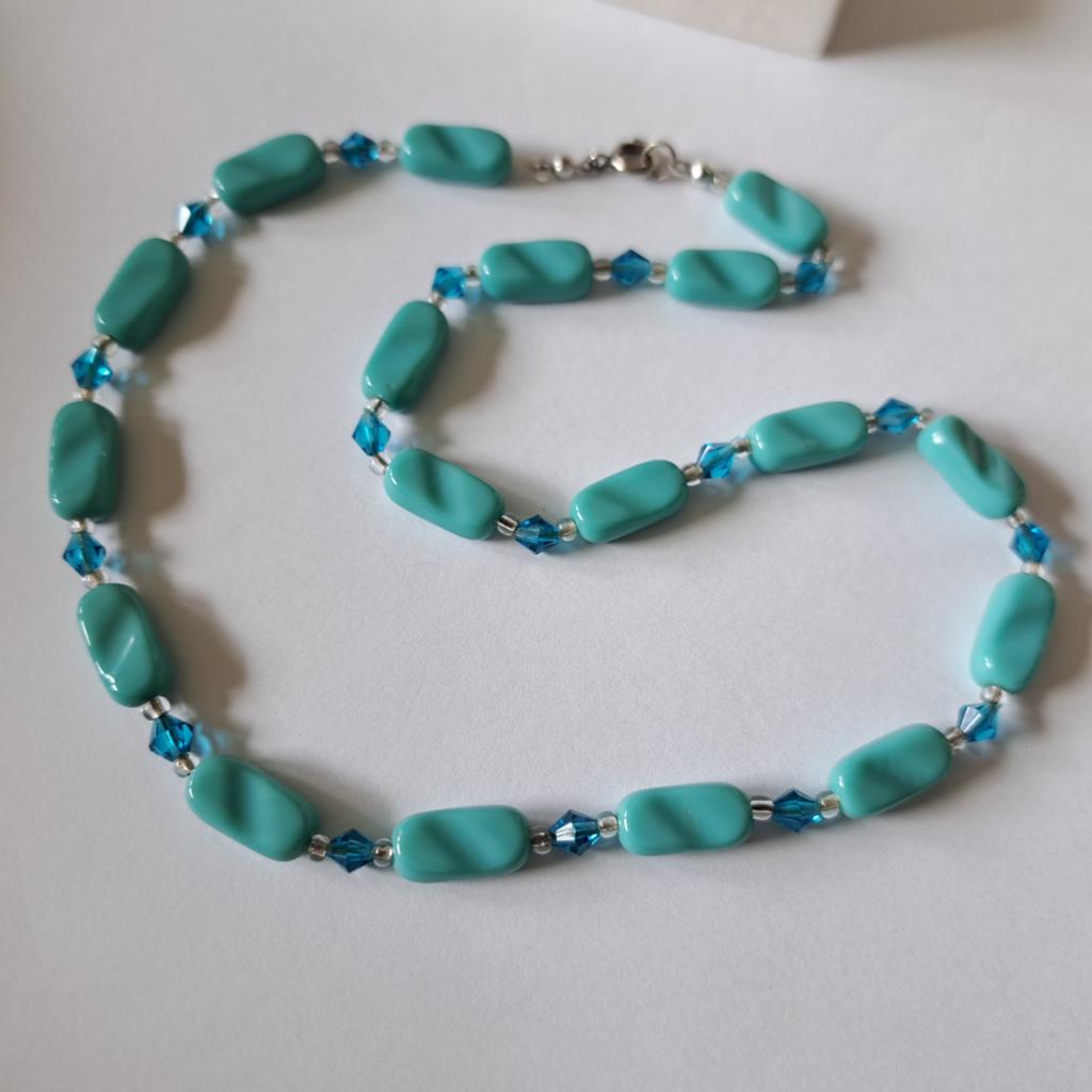 Oude glas kralen ketting, Verzenden, Gebruikt, Overige materialen
