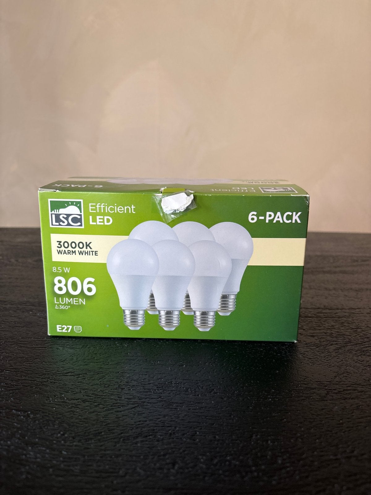 6x LSC LED Lamp E27 8.5W 806 Lumen 3000K Warm Wit ZGAN, Ophalen of Verzenden, Zo goed als nieuw, Led