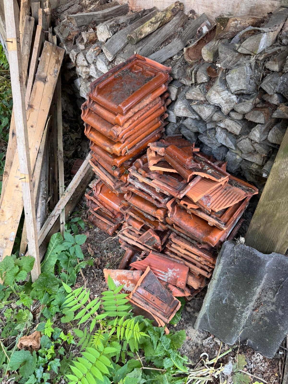 Partij gebruikte keramische dakpannen, Ophalen, Gebruikt, Steen of Klei, 15 m² of meer