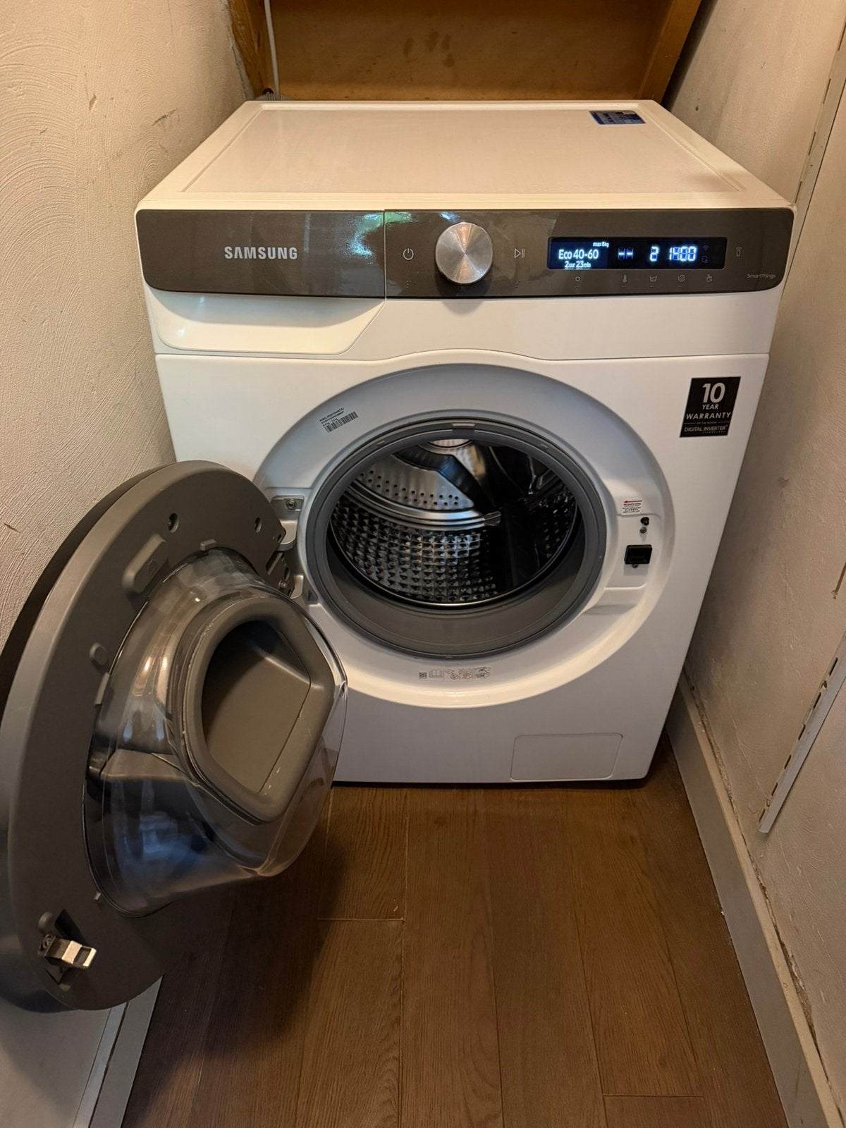 Samsung AddWash wasdroogcombinatie WD80T554ABT, 8 tot 10 kg, Ophalen of Verzenden, Zo goed als nieuw, 85 tot 90 cm