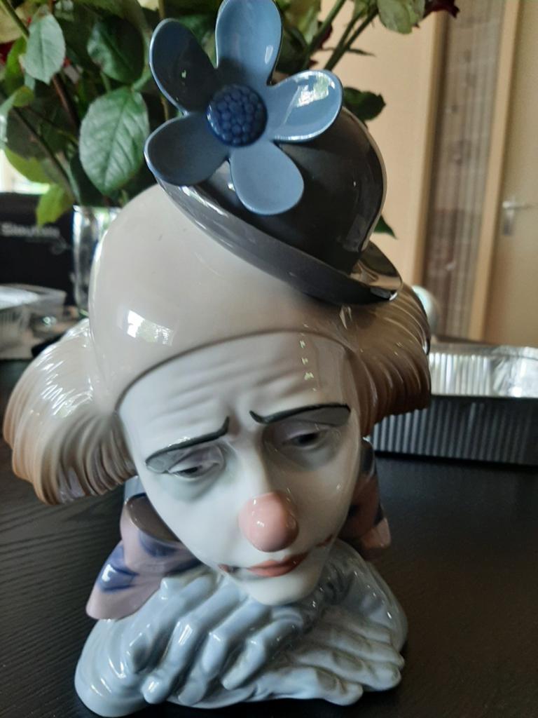 Lladro clowns hoofd, Verzamelen, Beelden en Beeldjes, Ophalen, Mens