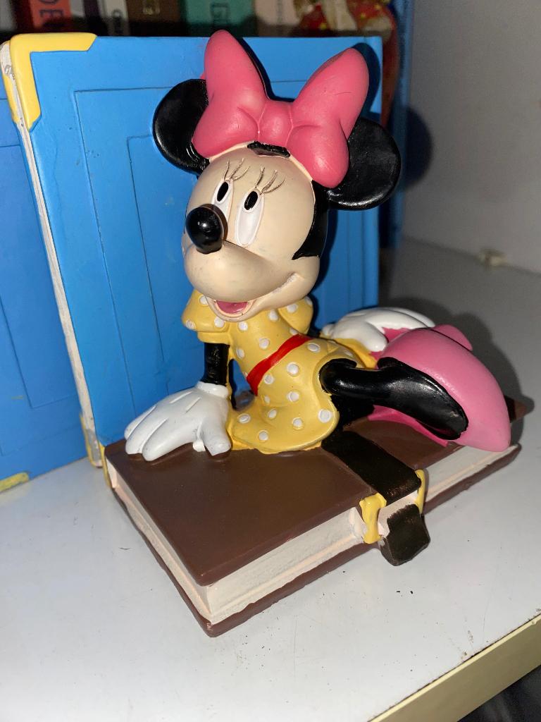 9) Twee boekensteunen Mickey en Miny Mouse, Verzamelen, Beelden en Beeldjes, Ophalen, Zo goed als nieuw, Fantasy