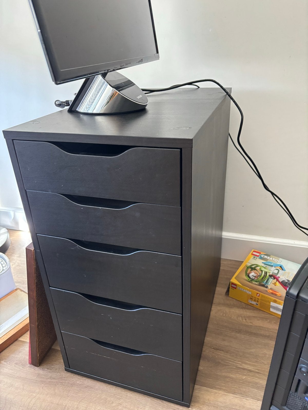 IKEA Alex ladeblok - Zwart, 5 lades, Huis en Inrichting, Ophalen, Minder dan 50 cm, Gebruikt, 5 laden of meer